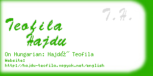teofila hajdu business card